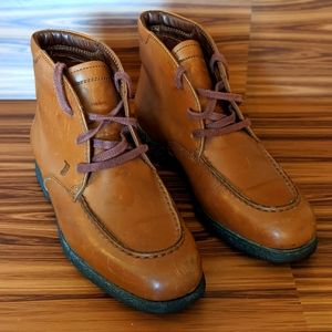 Brown leather TOD'S ankle booties US8